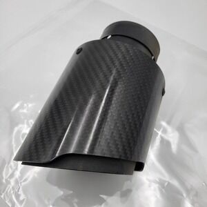 2.5" Inlet Carbon Fiber Exhaust Tip Clamp-on Stainless Steel Polished Outlet 4"
